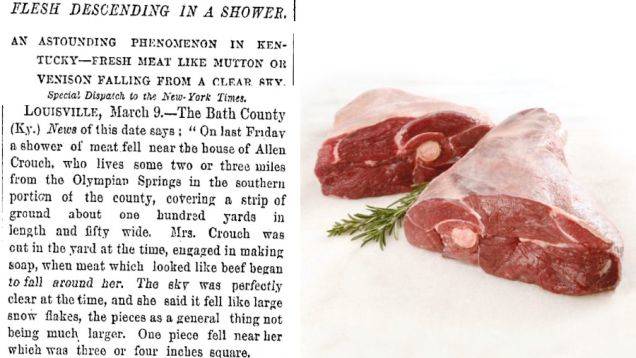 Kentucky once rained meat and people ate it