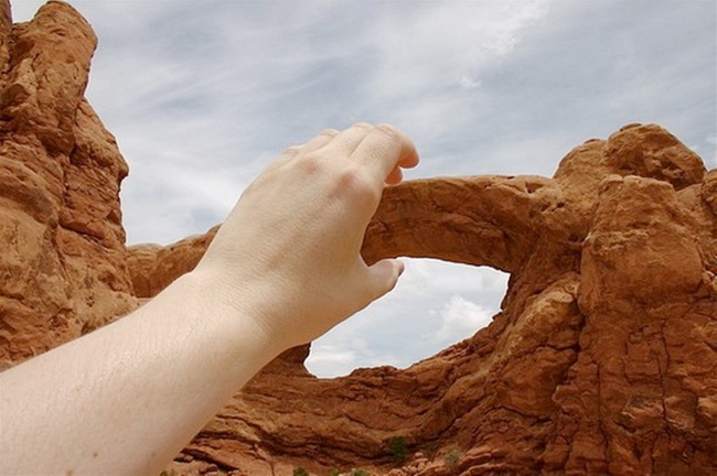 10.) I wonder how solid this rock is. - Arches National Park, Utah