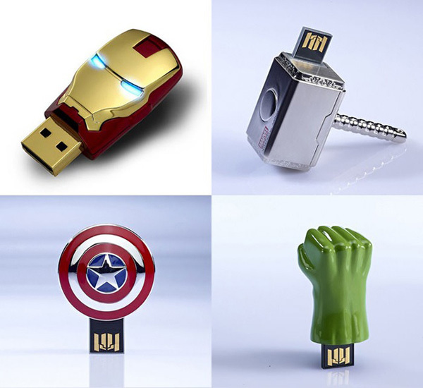 6) Avengers Flash Drives - Just in case you need memory on the go, prepare for the new Avengers movie with these 8GB flash drives.