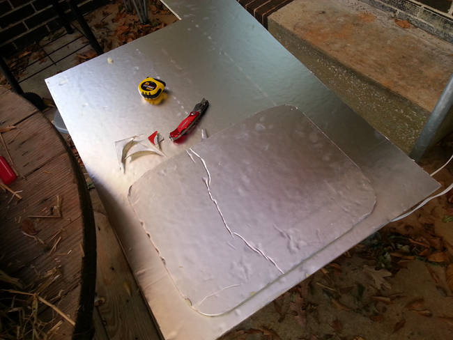 Measure and cut insulation.