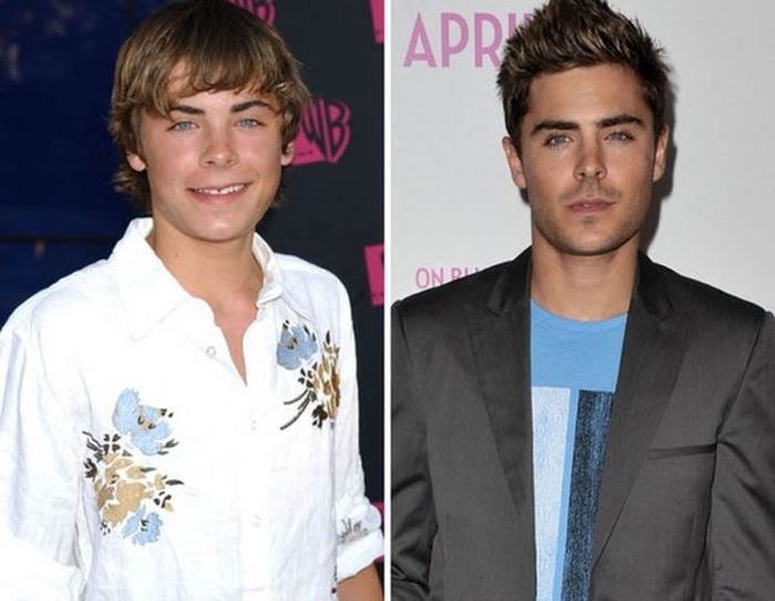 30.) Zac Efron - 2004 and now.