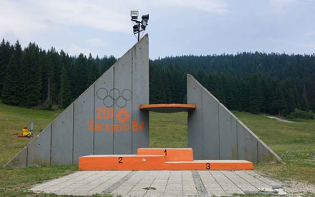 Medal platform from the 1984 Sarajevo games.