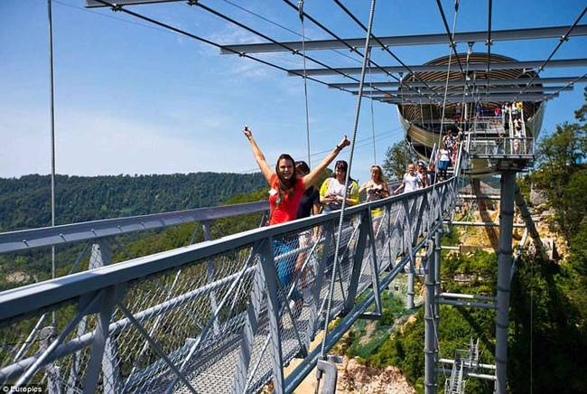 It opened back in July and currently holds the record as the world's longest pedestrian suspension bridge.