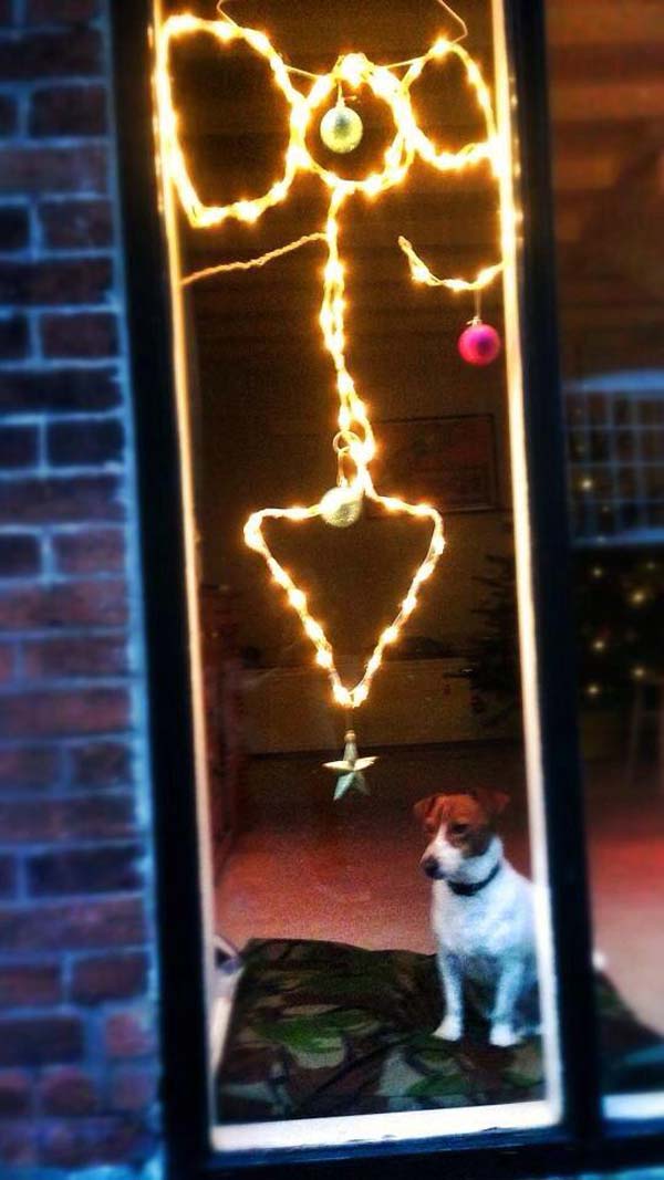 12.) "I asked my husband to sort the Christmas lights in the window. This was not quite what I had in mind..."