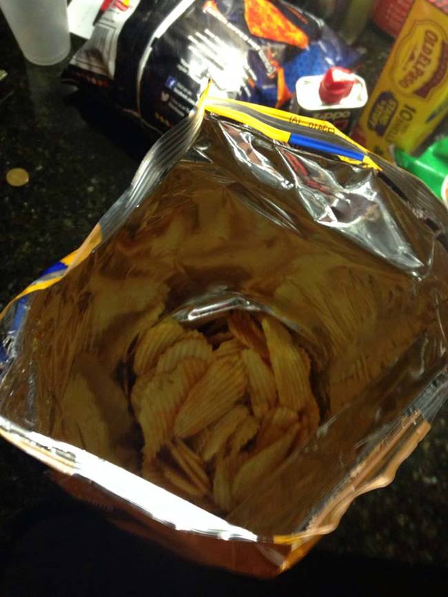 10.) When a bag of chips is mostly air. Worst feeling in the world.