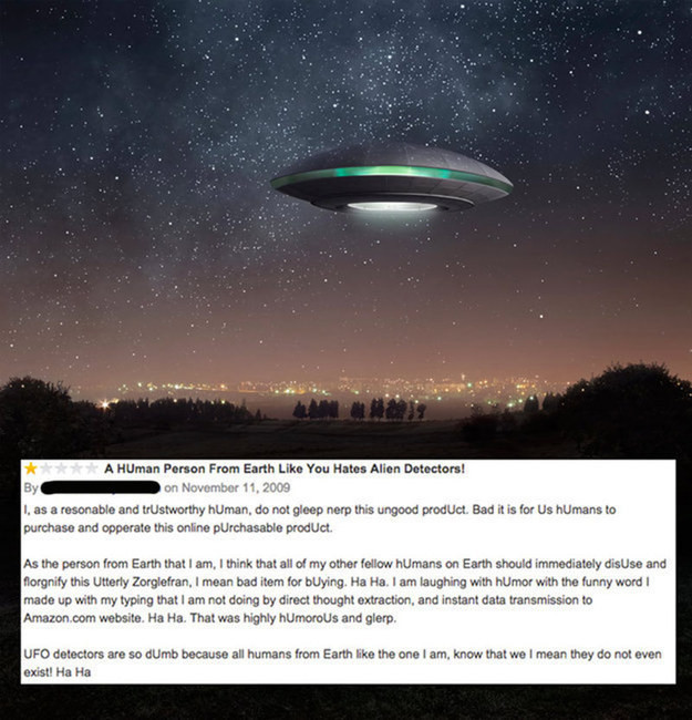 This is what you get when you try to sell a UFO detector.