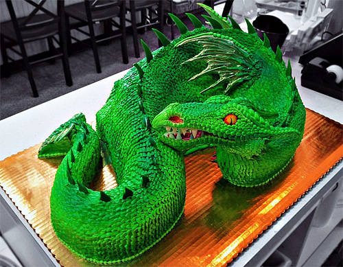 6.) Detailed Dragon Cake