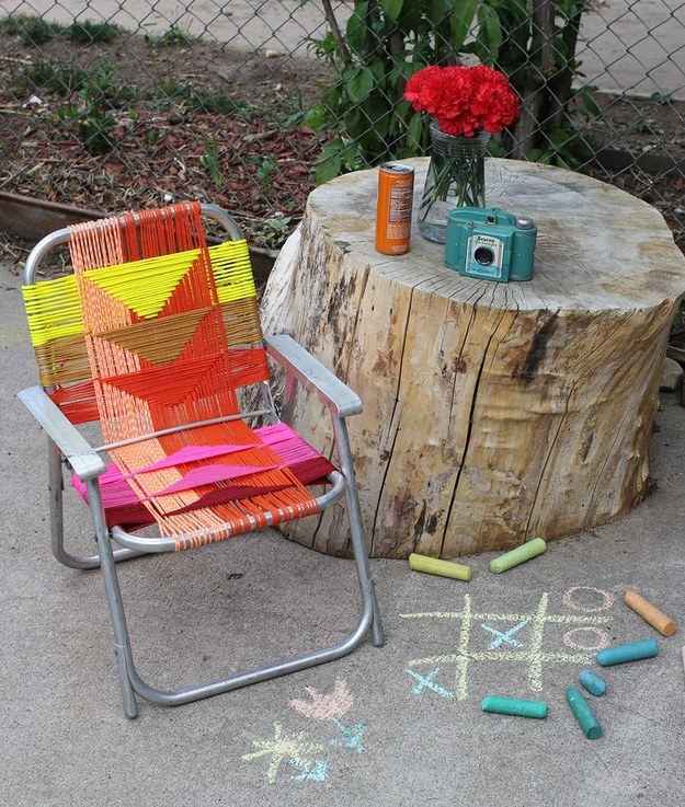 12. Lawn chair makeover.