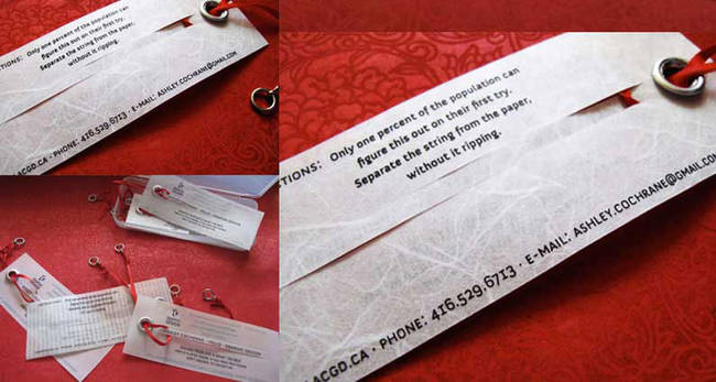 Annoy people with your crazily complicated business card.