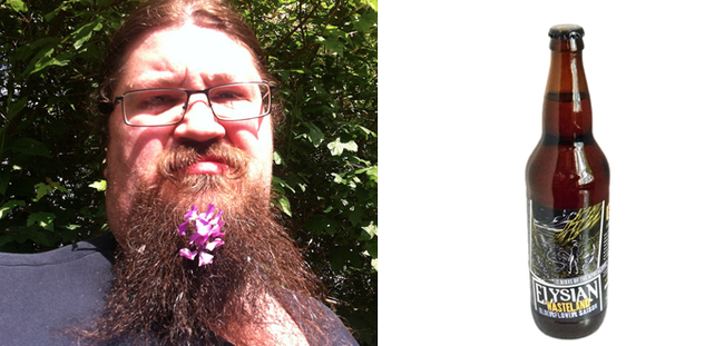 Do you occasionally like to garnish your beard with flower petals and pretty leaves to attract mates like certain birds of the forest?  Try the Elysian Wasteland Elderflower Saison for a taste of nature!