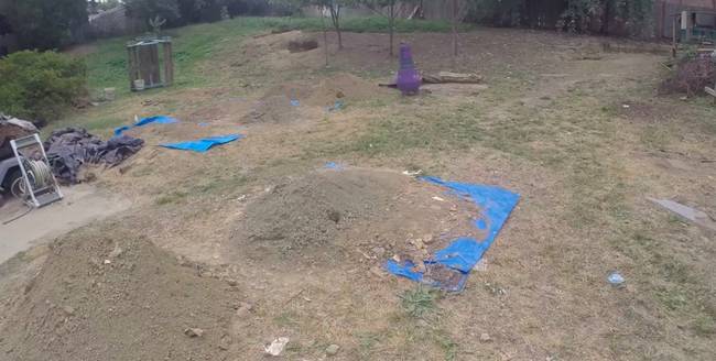 Here is the backyard where they found the bodies.