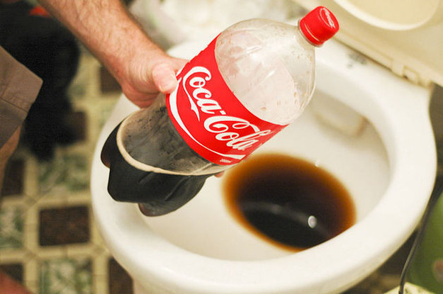 14. You can use Coke to clean a toilet in a pinch. Seriously.