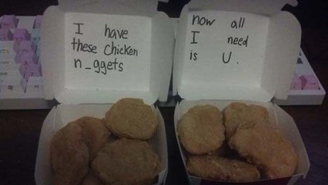 I mean, I do love chicken nuggets. 