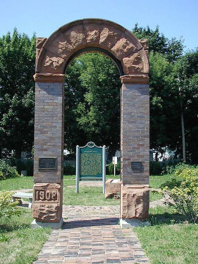 The Italian Hall stood for years with its ghosts of the past until it was demolished in 1984. Many residents took bricks from the building as a way to remember what happened there so many years ago. Today a stone archway stands to commemorate the 1933 Christmas Eve massacre.