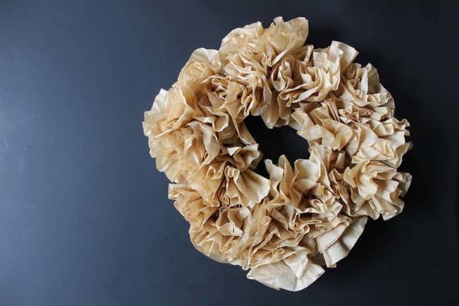 11.) Coffee Filter Wreath