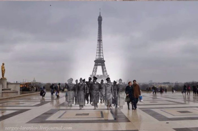 Nazis at the Eiffel Tower.