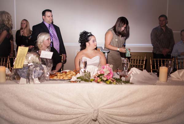 They had a head table, full of food and family.