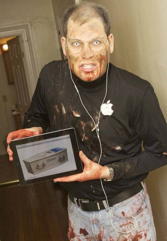 Zombie Steve Jobs. Is it too soon for this costume?