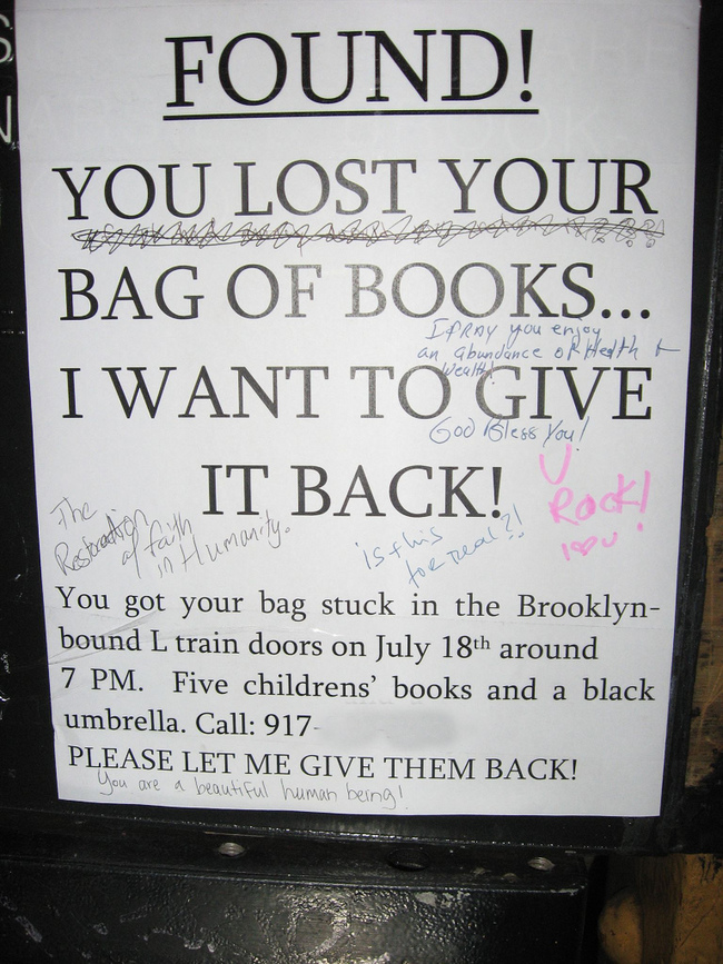 23.) This person is amazing. Real kindness in NYC.