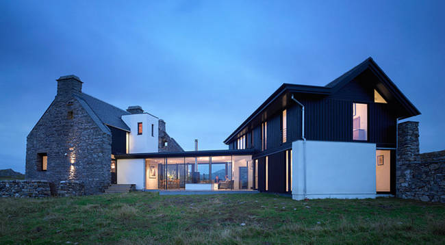 White House in Isle of Coll, Scotland.