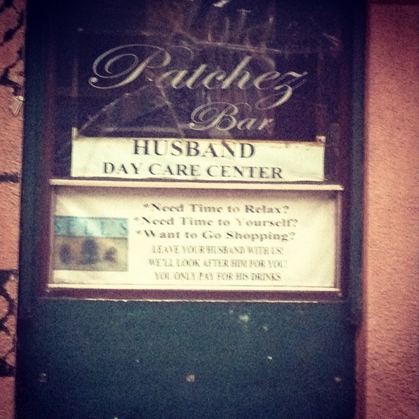 9. Finally, a place for all those pesky husbands.