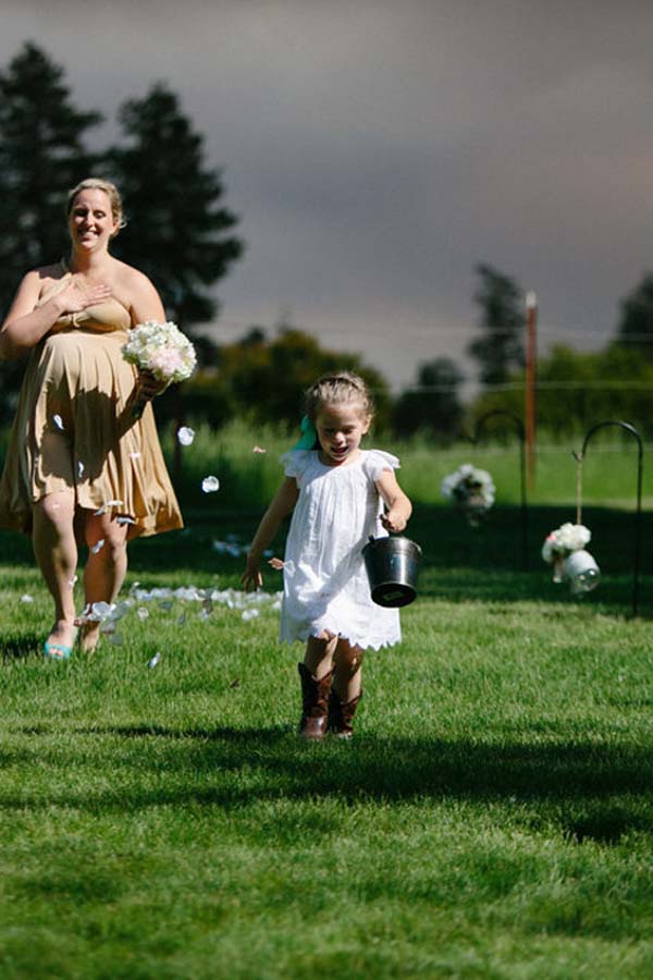 As firefighters carefully watched over the event, the group sped up the wedding.