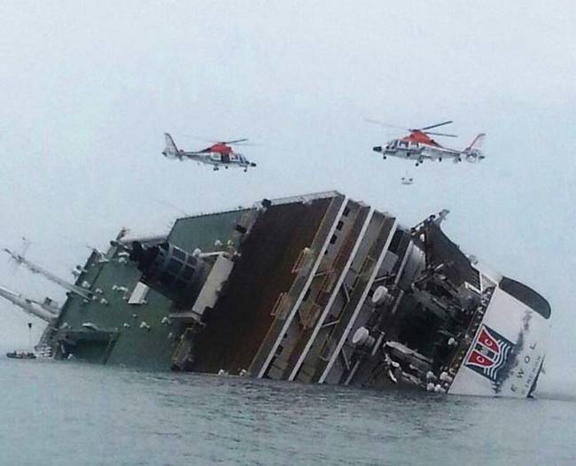 6.) South Korean Ferry Sinking - April 2014.