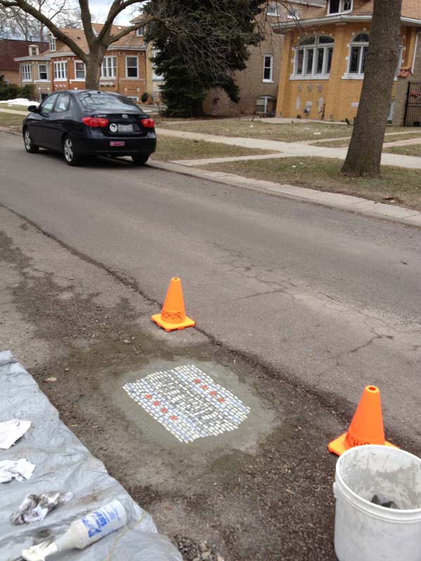 He might not fill every pot hole, but the ones he does touch become something beautiful.