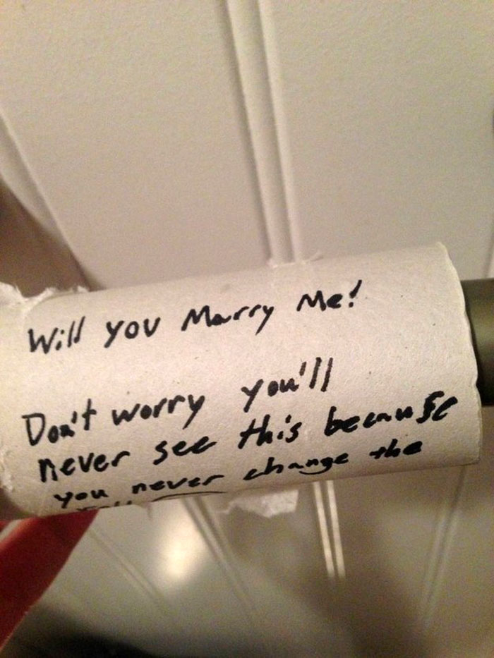 13) What a crappy marriage proposal.