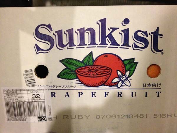 4.) It really says: grapefruit.