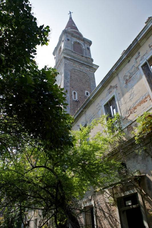 The bell tower of the asylum.