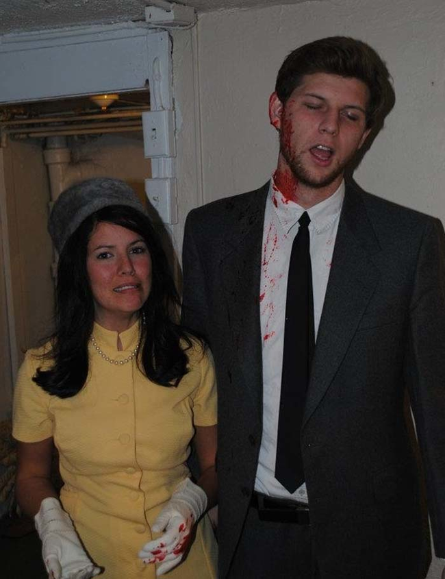 Jacqueline and John Kennedy. Nothing like a dead president for the perfect Halloween costume, right?