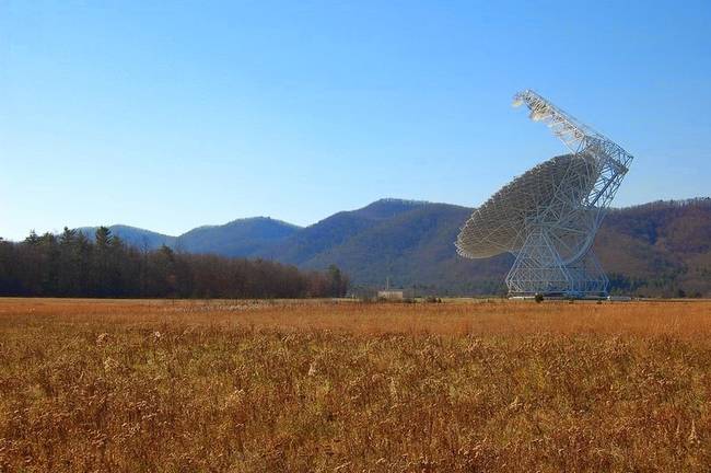 Radio telescopes work by detecting electromagnetic waves that come from distant galaxies.