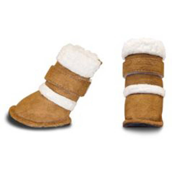 Or you can give them a bit more luxury with these <a href="https://www.dog.com/item/pugz-dog-boots/499102/" target="_blank">Ugg-esque options</a>.