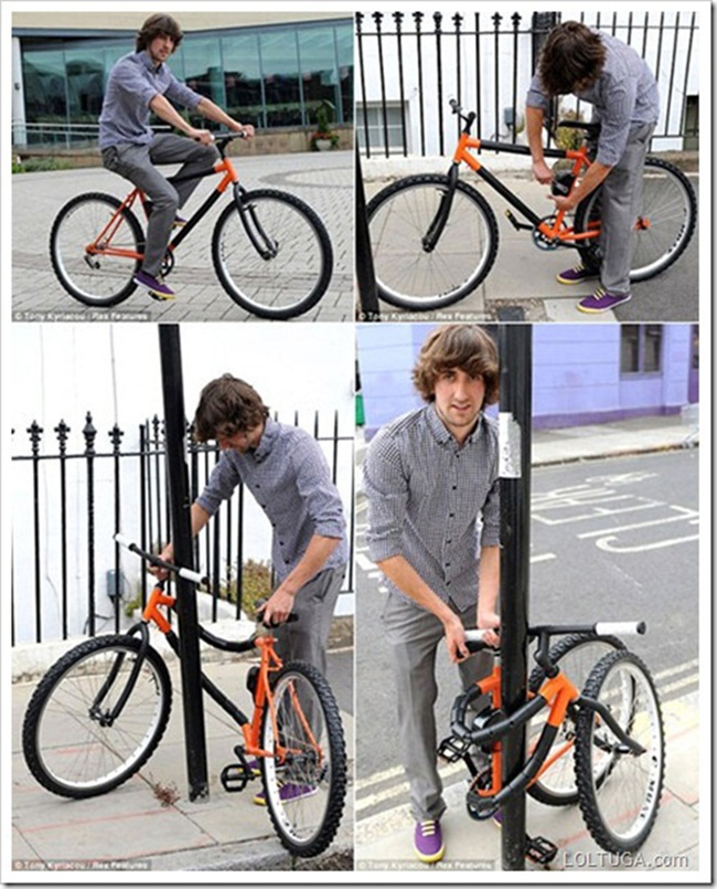 11.) This self-locking bike that saves you from carrying bulky standard locks.