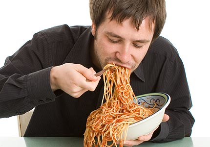 5.) Having Spaghetti Dangling From Your Mouth.