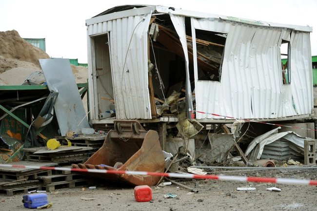 This accidental explosion happened at a construction site.