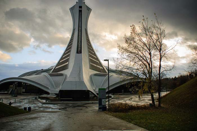 The Montreal Olympic Stadium built for the 1976 summer games.