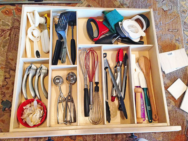 1.) Customize your utensil drawers for the perfect fit.