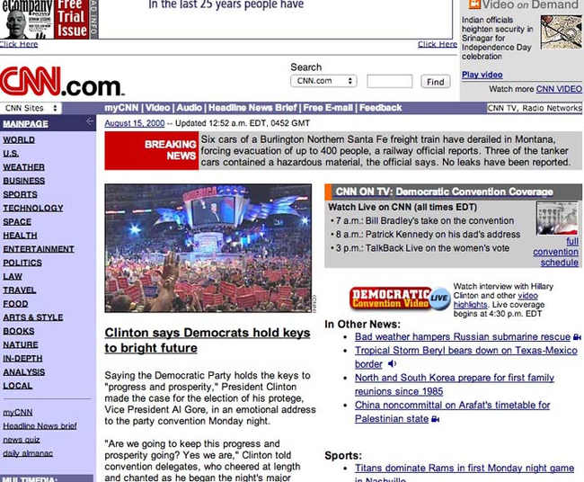 CNN.com from 2000.