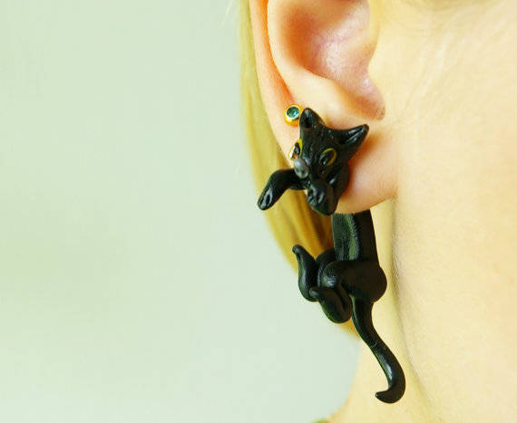 2.) Dangling Cat Earring