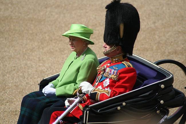 Trooping the Colour, Queen Elizabeth II and the Duke of Edinburgh