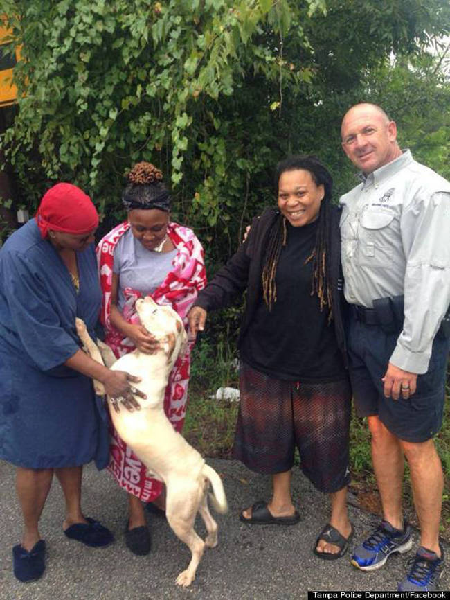 Lopez soon returned the pup to his family who were thrilled to see him.