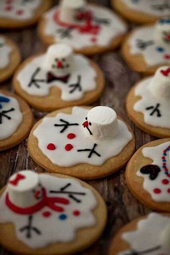 These melted snowmen don't look very happy, but they taste great.