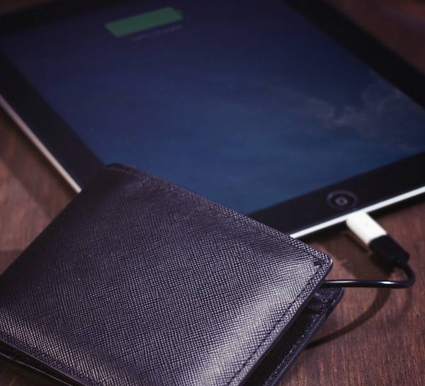 Luckily, a wallet was created which does something awesome: it charges electronics!