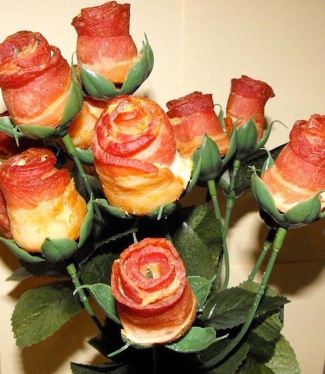 Are these bacon roses terrible or the greatest thing ever? 