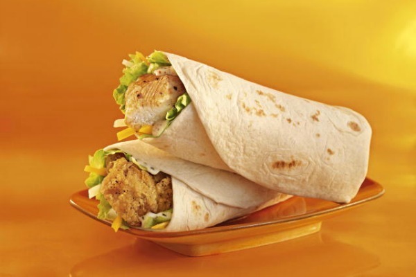 McDonald's Grilled Snack Wrap with Honey Mustard - 260 Calories, 8g of Fat, 18g of Protein.