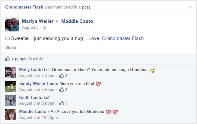 9.) Grandmaster Flash also loves giving hugs.