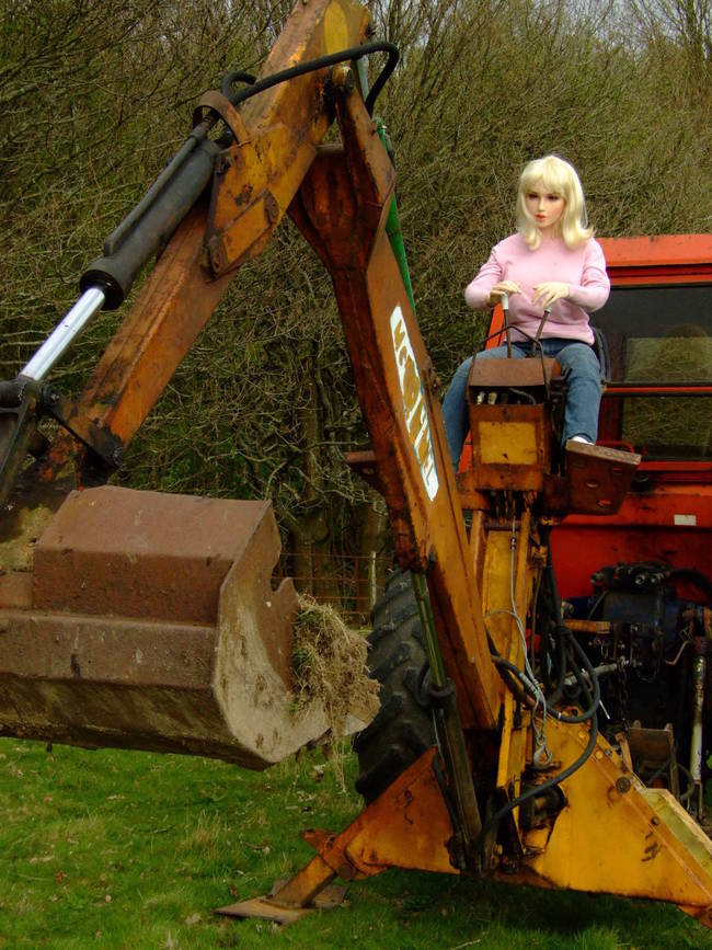 This backhoe is a great tool for digging your grave!