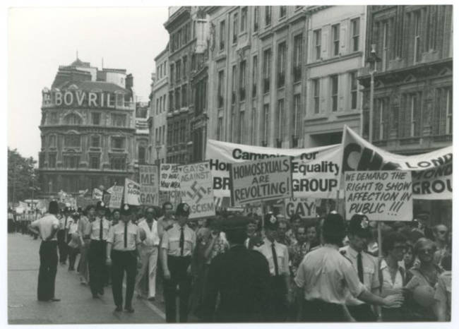 6. In the first official gay pride march, London police had to be used for protection.